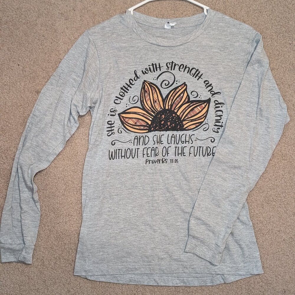 Proverbs 31:25 Long sleeve tee